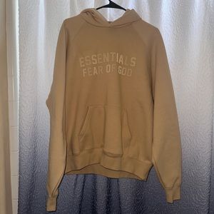 Essential fear of god sand hoodie 2023